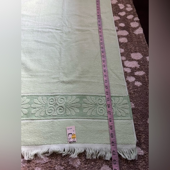 NWT Pair of Vintage Lime Green Bath Towels - Picture 6 of 6